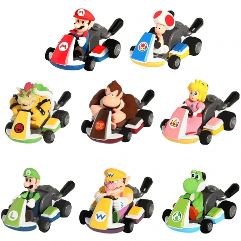 Max Fun Mario Kart Cars Super Mario Toys Aksiyon Figr(8 para)