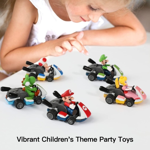 Max Fun Mario Kart Cars Super Mario Toys Aksiyon Figr(8 para)