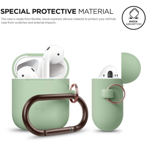 elago Silikon Apple  AirPods 2 Klf-Pastel Green