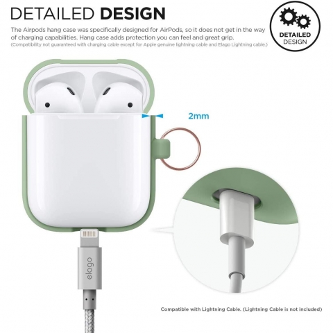 elago Silikon Apple  AirPods 2 Klf-Pastel Green