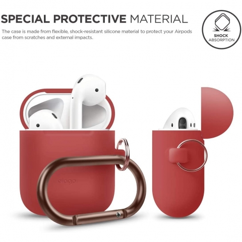 elago Silikon Apple  AirPods 2 Klf-Red