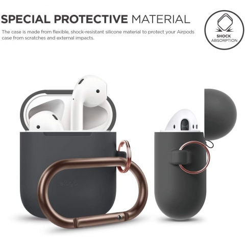 elago Silikon Apple  AirPods 2 Klf-Dark Grey