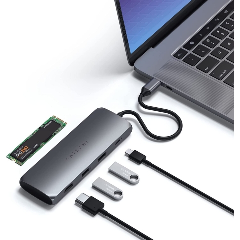 Satechi USB-C Hibrit Multiport Adaptr (Space Gray)