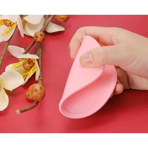 ONLYKXY Silicone Bardak Altl(3 adet)(Pembe)