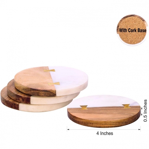 Divit Coasters Mantar Bardak Altl(Kahverengi)(4 Adet)