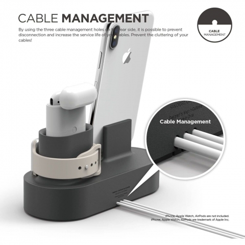 elago W Apple Watch/AirPods/iPhone arj Stand-Grey