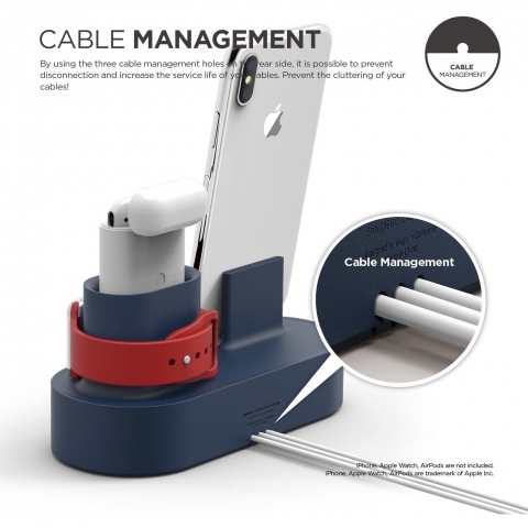 elago W Apple Watch/AirPods/iPhone arj Stand-Navy