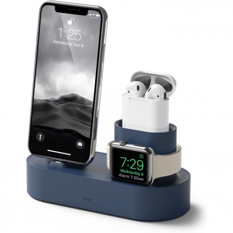 elago W Apple Watch/AirPods/iPhone arj Stand-Navy