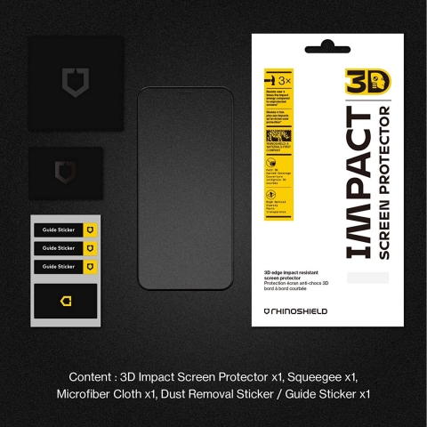 RhinoShield 3D Impact iPhone 13 Pro Max Cam Ekran Koruyucu