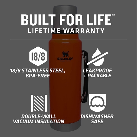 Stanley 1420 ml elik Termos(Turuncu)