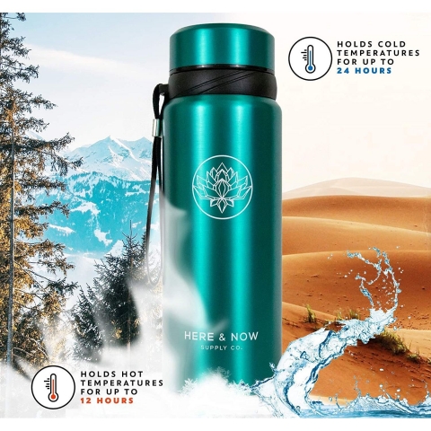 Here & Now Supply Co.  740 mL �elik Termos(Mavi)