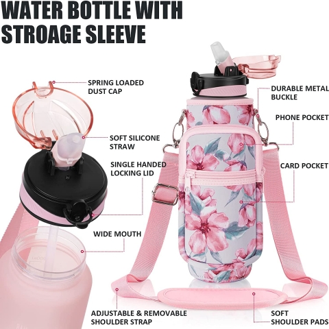 Fimibuke 945 mL Silikon Termos(Pembe)