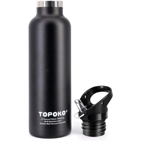 TOPOKO 740 mL elik Termos(Siyah)