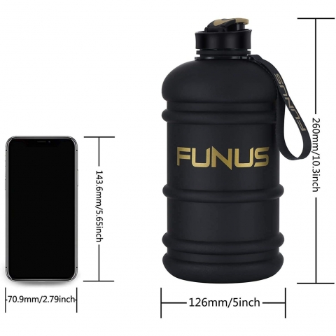 FUNUS  2200 mL Plastik Termos(Siyah)