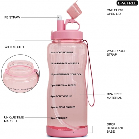 BOTTLE BOTTLE  1890 mL Plastik Termos(Pembe)