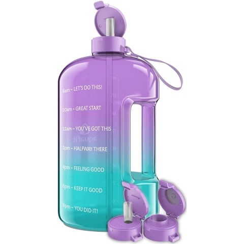 AQUAFIT 1890 mL Silikon Termos(Mor/Ye�il)