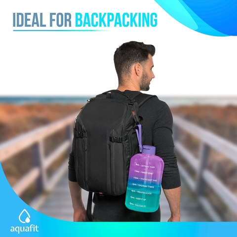 AQUAFIT 1890 mL Silikon Termos(Mor/Ye�il)