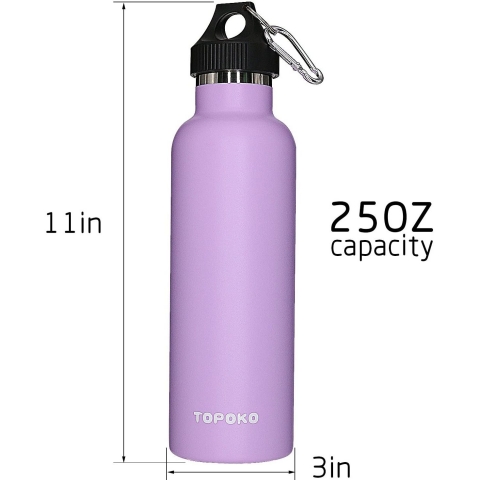 TOPOKO 740 mL elik Termos(Mor)