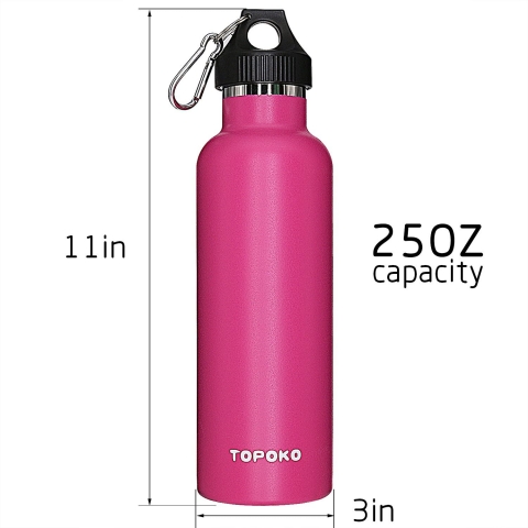 TOPOKO 740 mL elik Termos(Pembe)