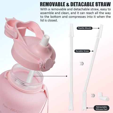 Fimibuke 3785 mL Silikon Termos(Pembe/Mor)