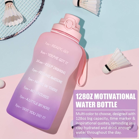 Fimibuke 3785 mL Silikon Termos(Pembe/Mor)