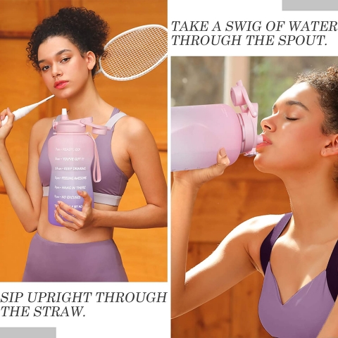 Fimibuke 3785 mL Silikon Termos(Pembe/Mor)