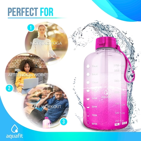 AQUAFIT 1890 mL Silikon Termos(Pembe)