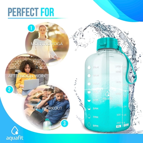 AQUAFIT 1890 mL Silikon Termos(Mavi)