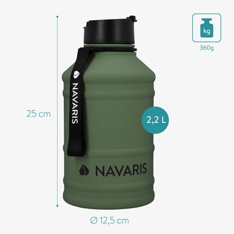 Navaris 2218ml elik Termos(Haki)