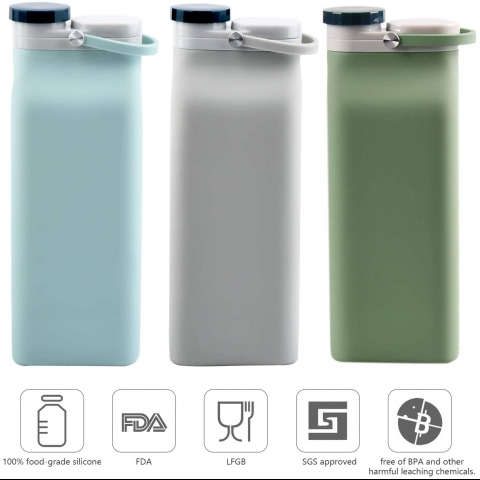E-Senior 590 mL Silikon Termos(Yeil)