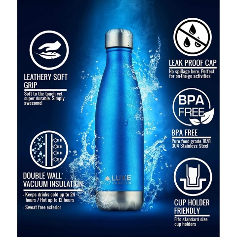 Luxe Hydration 502ml elik Termos(Mavi)