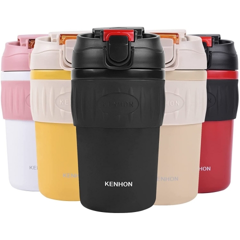 KENHON 470 mL elik Termos(Siyah)