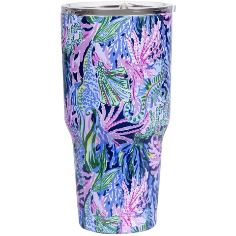 Lilly Pulitzer 710 mL elik Termos(Mavi)