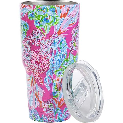 Lilly Pulitzer 890 mL elik Termos(Pembe)