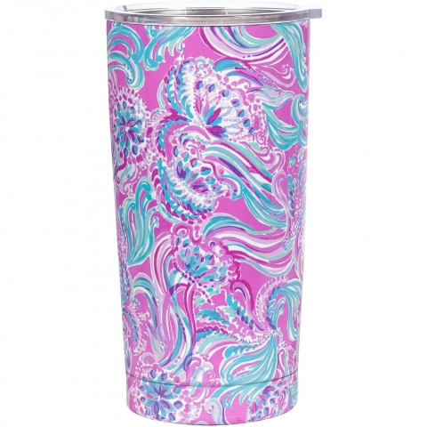 Lilly Pulitzer 590 mL elik Termos(Pembe)