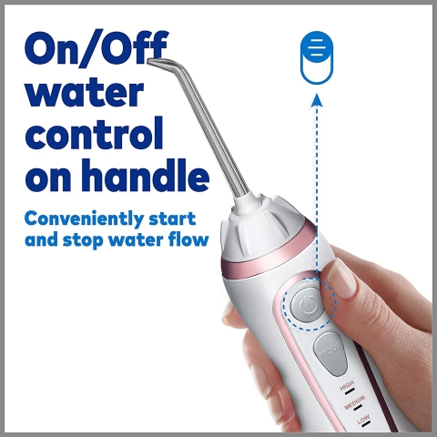 Waterpik Cordless Advanced WP-569 arjl Az Duu (Beyaz/Pembe)