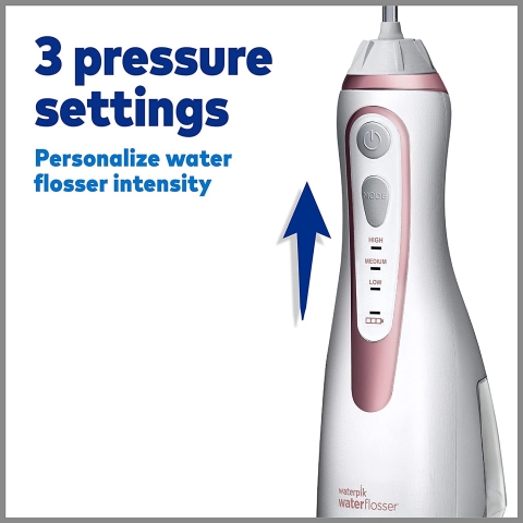 Waterpik Cordless Advanced WP-569 arjl Az Duu (Beyaz/Pembe)