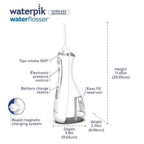 Waterpik Cordless Advanced WP-560 arjl Az Duu (Beyaz)