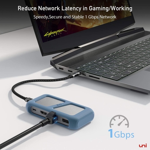 Uni 8 Portlu USB C Hub