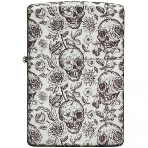 Zippo 540 Color Skull Glow In The Dark akmak 49458-000003