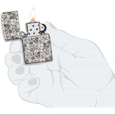 Zippo 540 Color Skull Glow In The Dark akmak 49458-000003