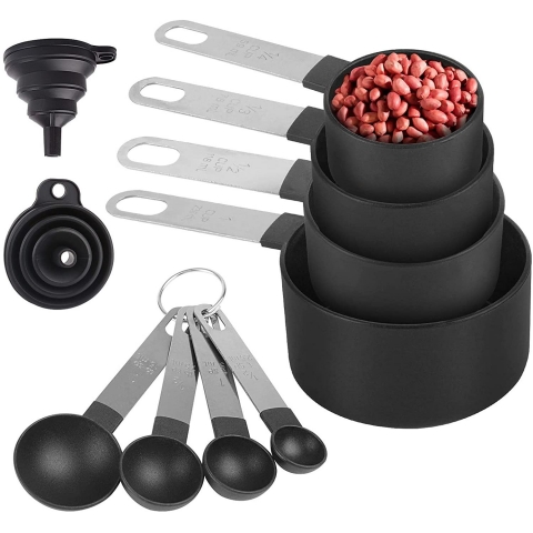 newegger 8'li Paslanmaz �elik �l�� Ka����(Siyah)