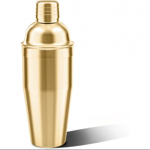 LUCKYGOOBO 2 Para Paslanmaz elik Kokteyl Shaker Seti (Gold)