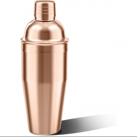 LUCKYGOOBO 2 Para Paslanmaz elik Kokteyl Shaker Seti (Rose Gold)