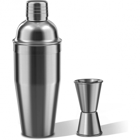 LUCKYGOOBO 2 Para Paslanmaz elik Kokteyl Shaker Seti (Silver)