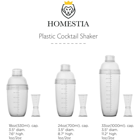 Homestia 3 Para Plastik Shaker Seti (Beyaz)
