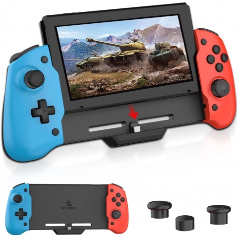 NexiGo Nintendo Switch in Ergonomik Oyun Konsolu (Mavi/Krmz)