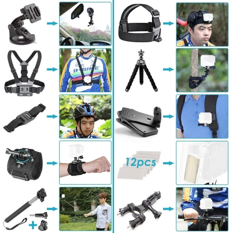 Neewer 50 Para GoPro 12/11/10/9 Aksesuar Seti