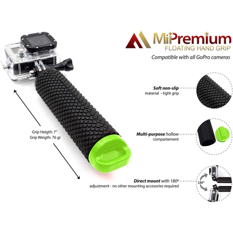 MiPremium GoPro in amandra Monopod (Yeil)