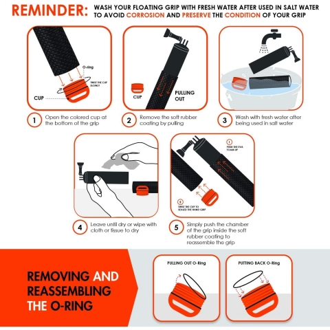 MiPremium GoPro ��in �amand�ra Monopod (Turuncu)